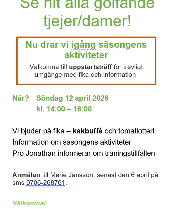 Damernas Säsongsuppstart