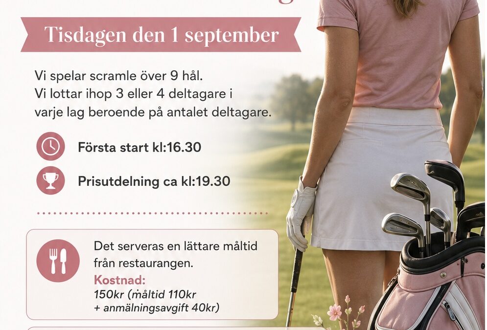 Damernas sista Månadstävling 1 september